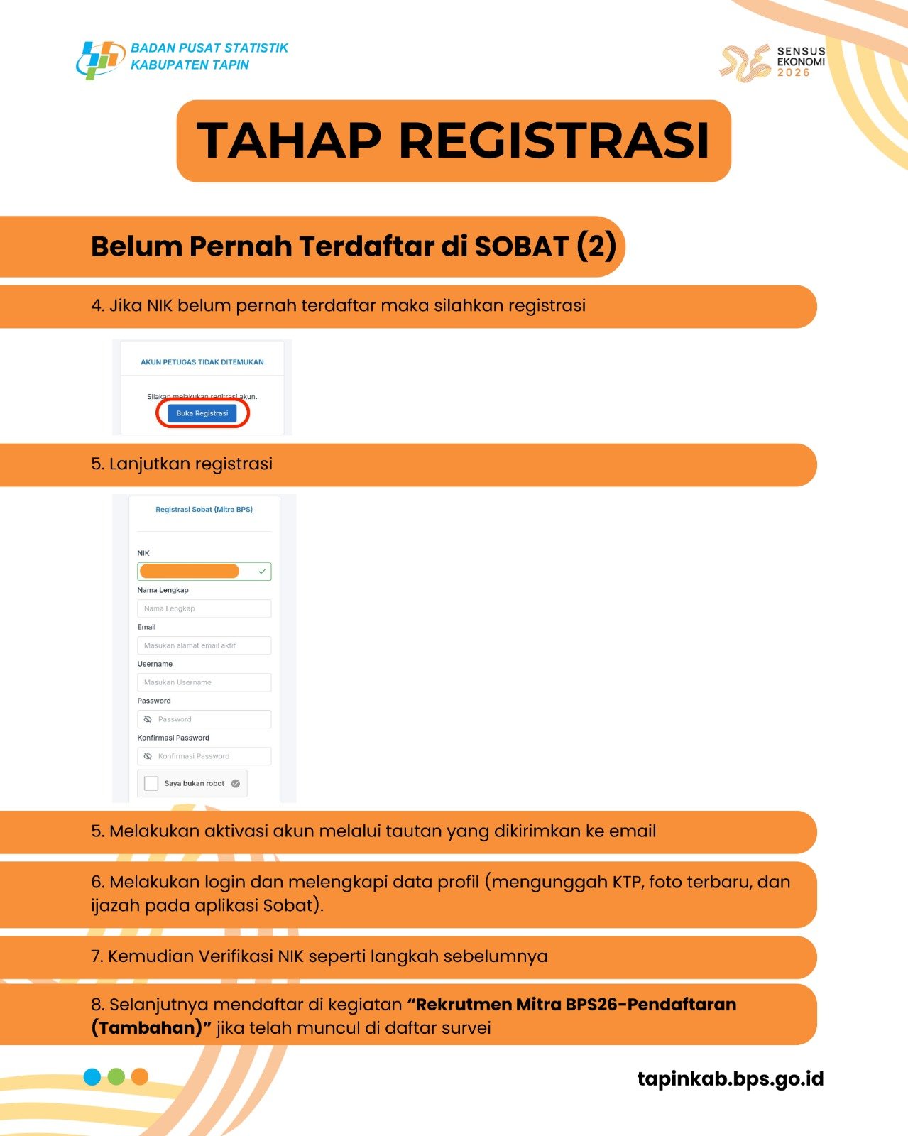 Tahap Registrasi